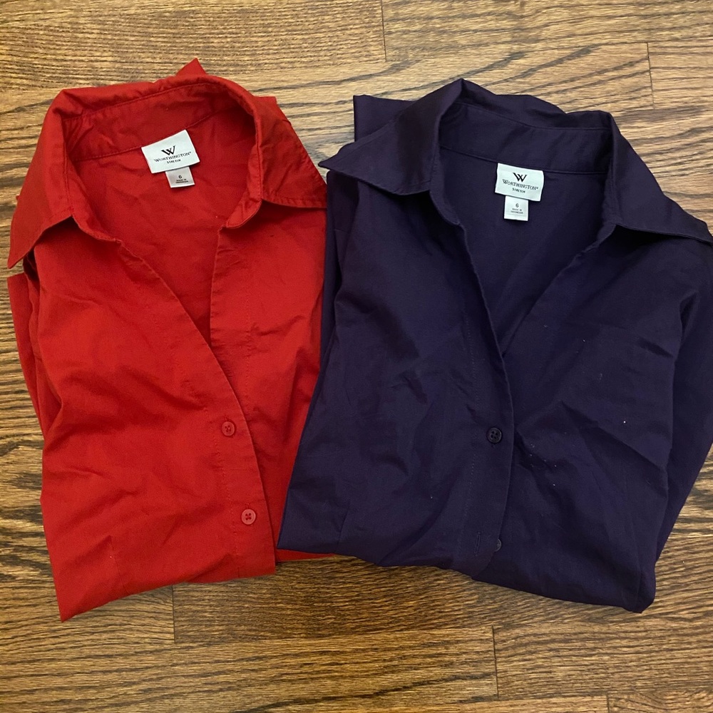 EUC Worthington womens Oxford dreas shirts